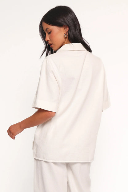 Odelia Denim Shirt Off White
