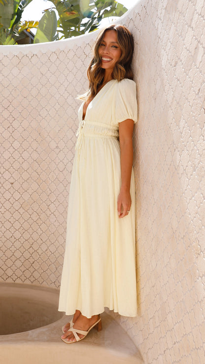 Ena Midi Dress Yellow
