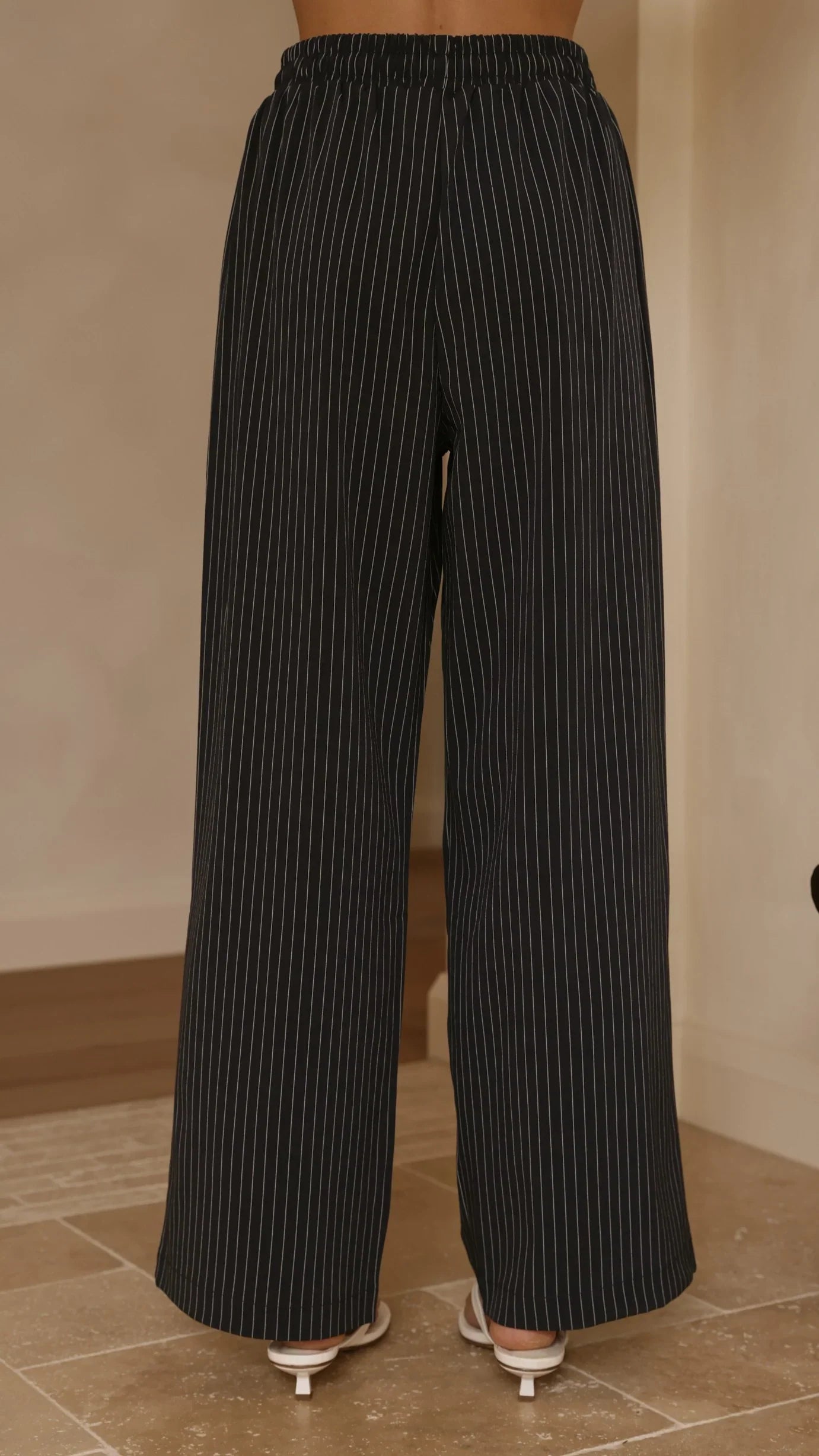 Zaila Pants Navy White Stripe