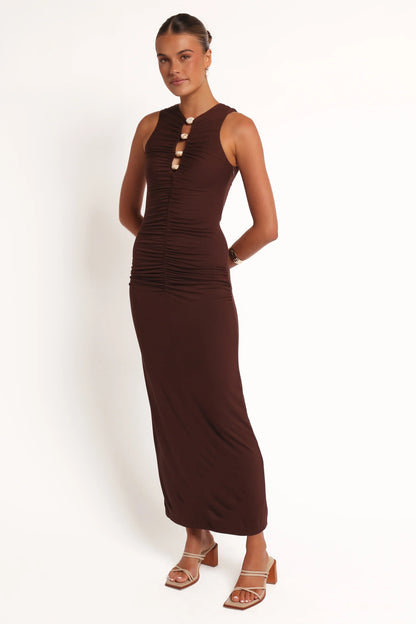 Brody Midi Dress Chocolate