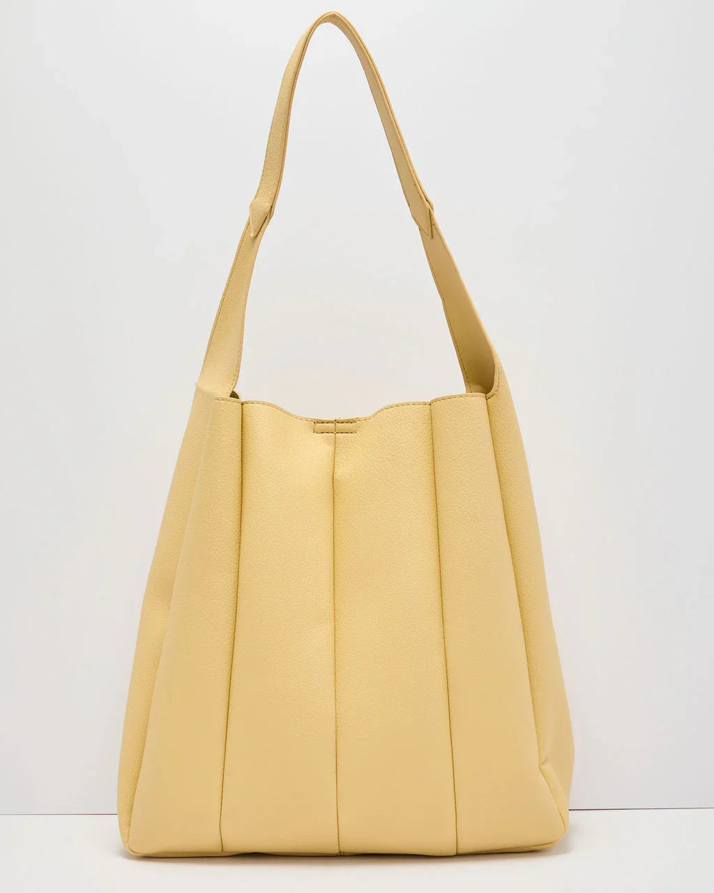 Savangie Pleated Leather Tote Bag