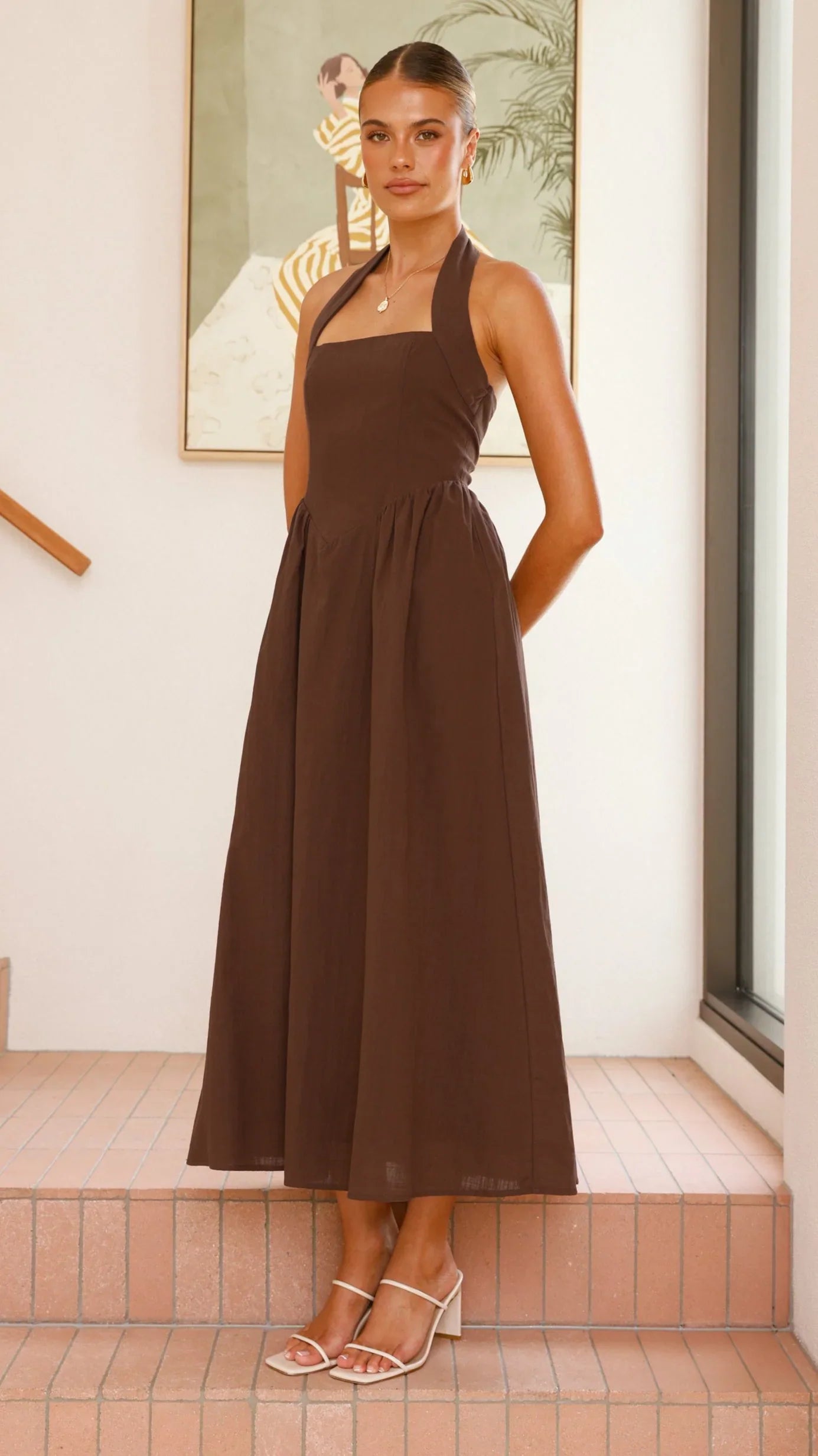Caden Maxi Dress Chocolate