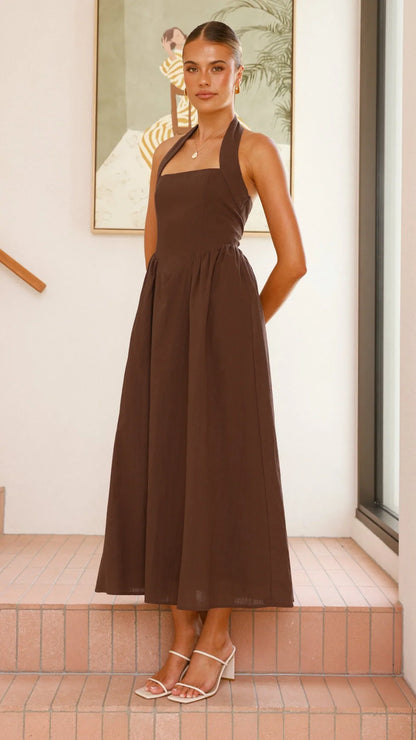 Caden Maxi Dress Chocolate