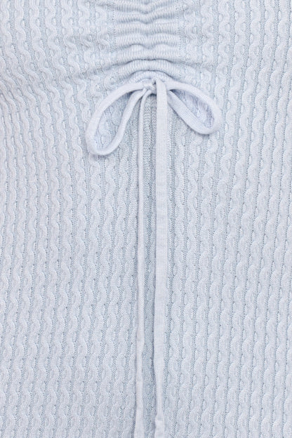 Irene Long Sleeve Midi Dress Pale Blue