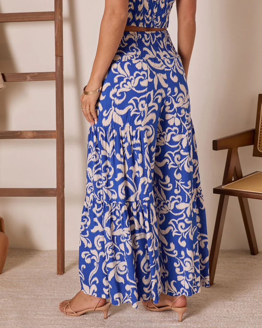 Veniah Abstract Wide Leg Pants