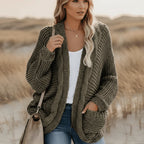 Boho Oversized Knit Cardigan with Pockets