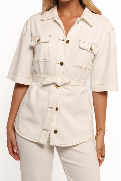 Lepal Denim Shirt White