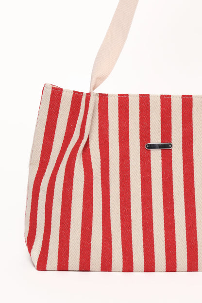 Ruby Beach Bag Red Stripe