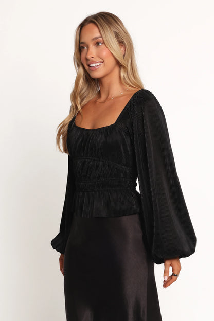 Ceppia Plisse Top Black