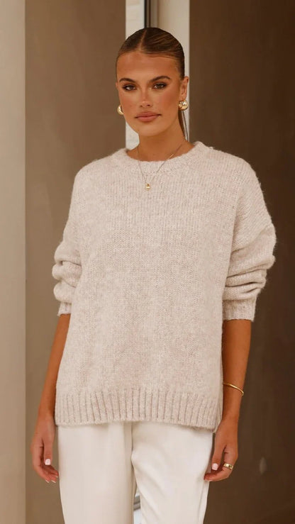 Mila Knit Jumper Oatmeal
