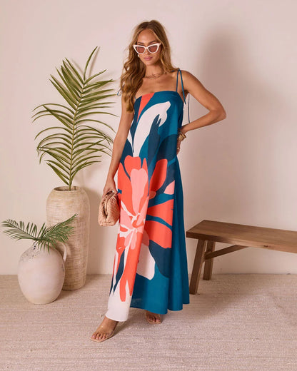 Sunkissed Escape Abstract Maxi Dress