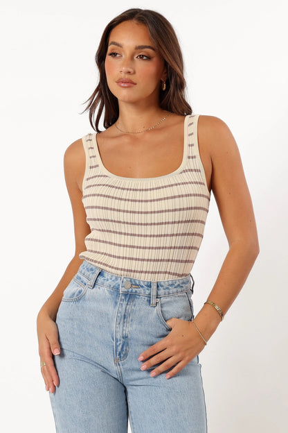 Milla Knit Top Cream Mocha