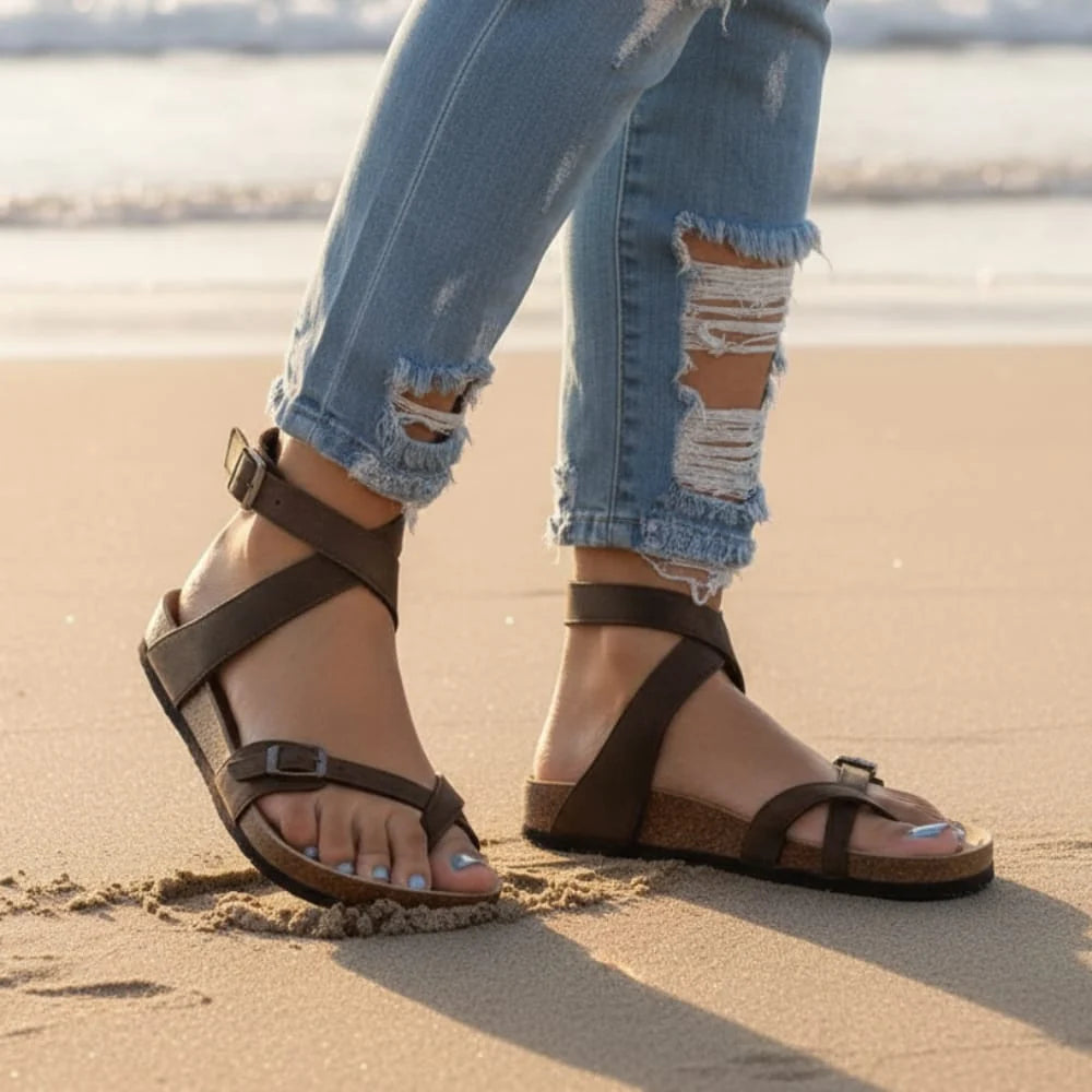 Cork Platform Flip Flop Sandals