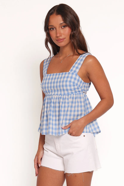 Chatham Top Blue Gingham