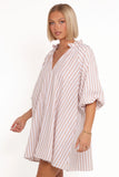Doran Mini Dress Beige White