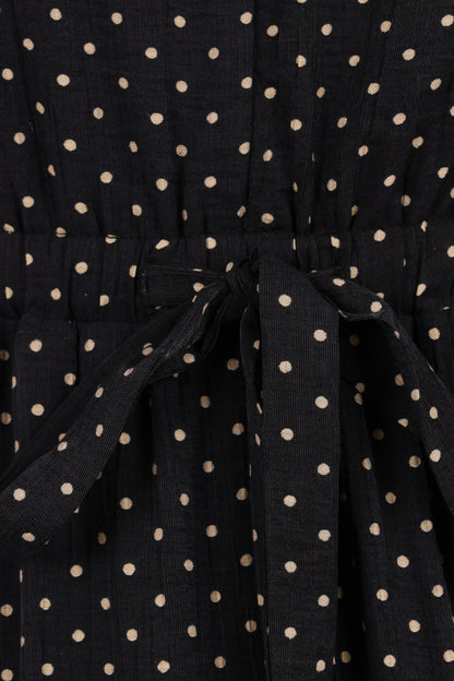 Moscow Midi Dress Black Polka Dot