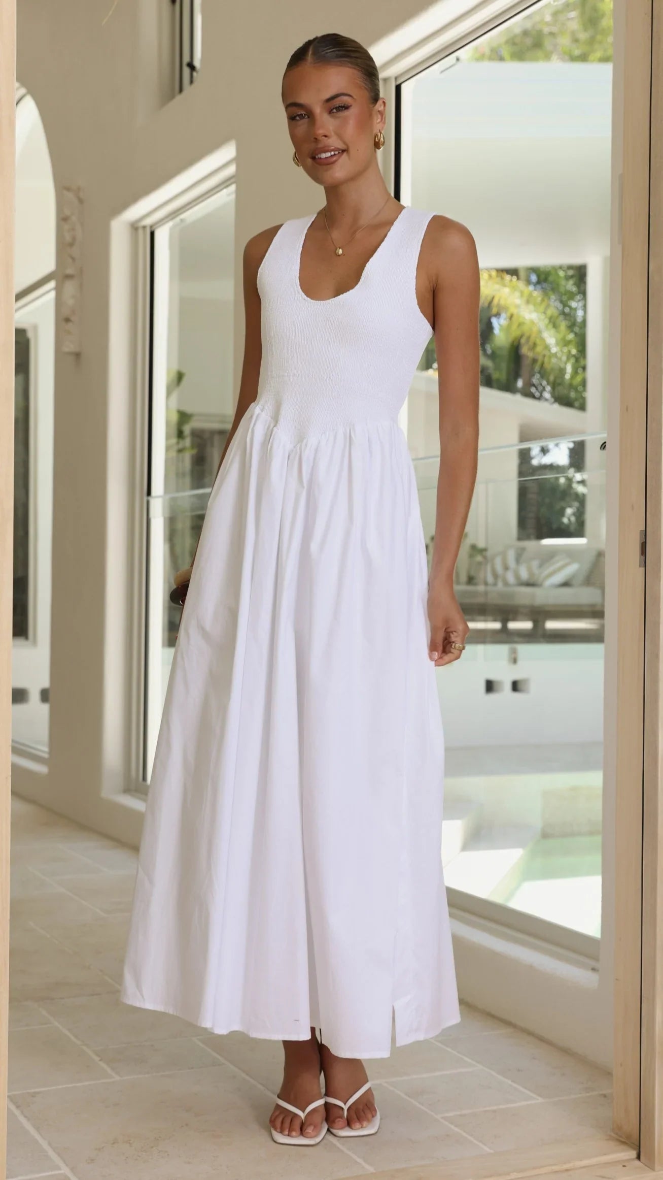Amira Maxi Dress White