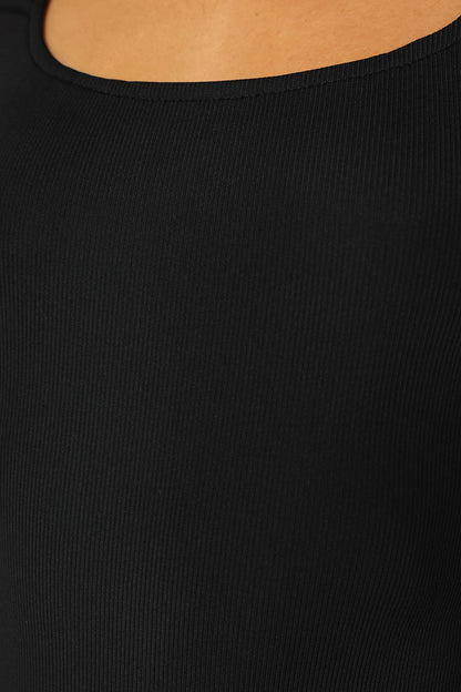 Pia Long Sleeve Bodysuit Black