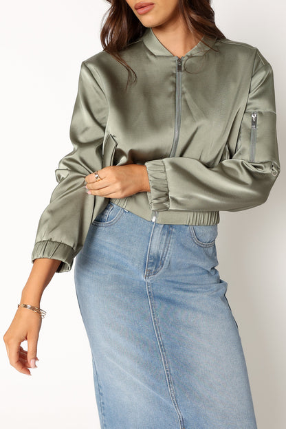 Kyra Bomber Jacket Sage