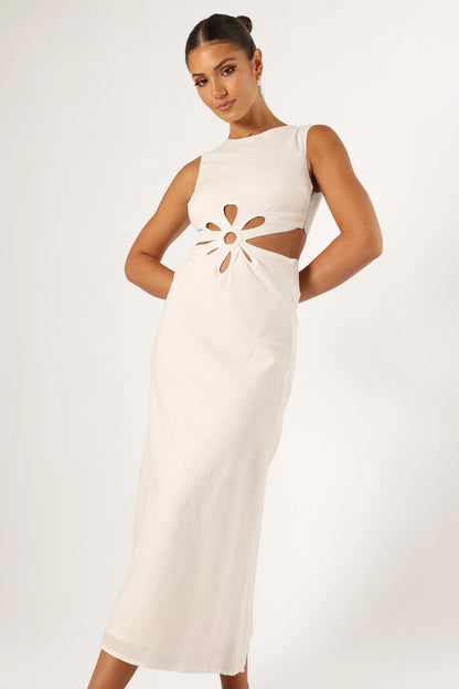 Sola Midi Dress White