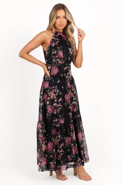 Eden Maxi Dress Black Floral