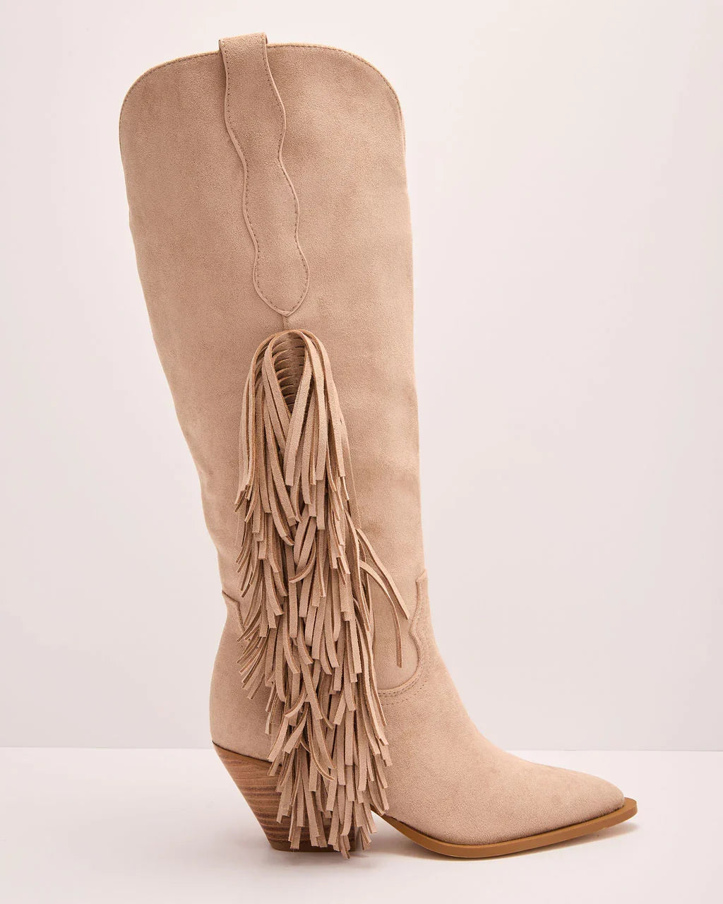 Boho Canyon Faux Suede Fringe Western Boots