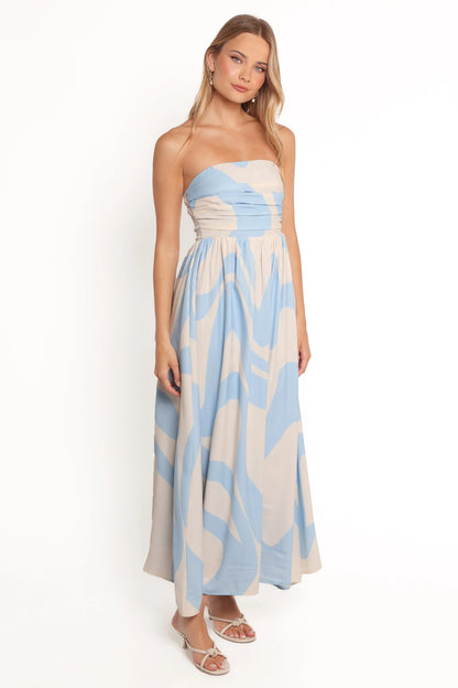Nesta Maxi Dress Blue Cream