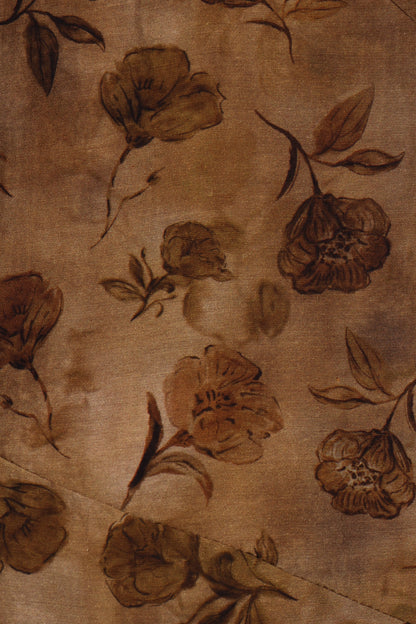 Fia Midi Dress Tan Floral