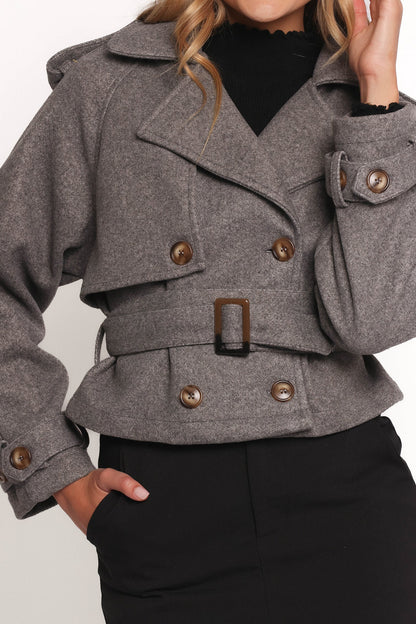 Zayda Crop Jacket Grey