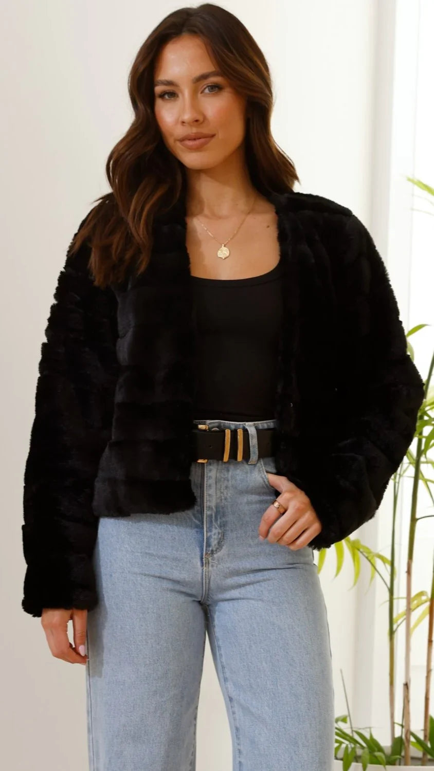 Tully Crop Jacket Black
