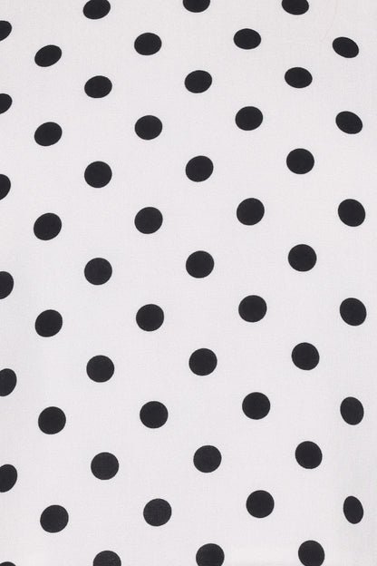 Michelle Short Set White Black Polka Dot