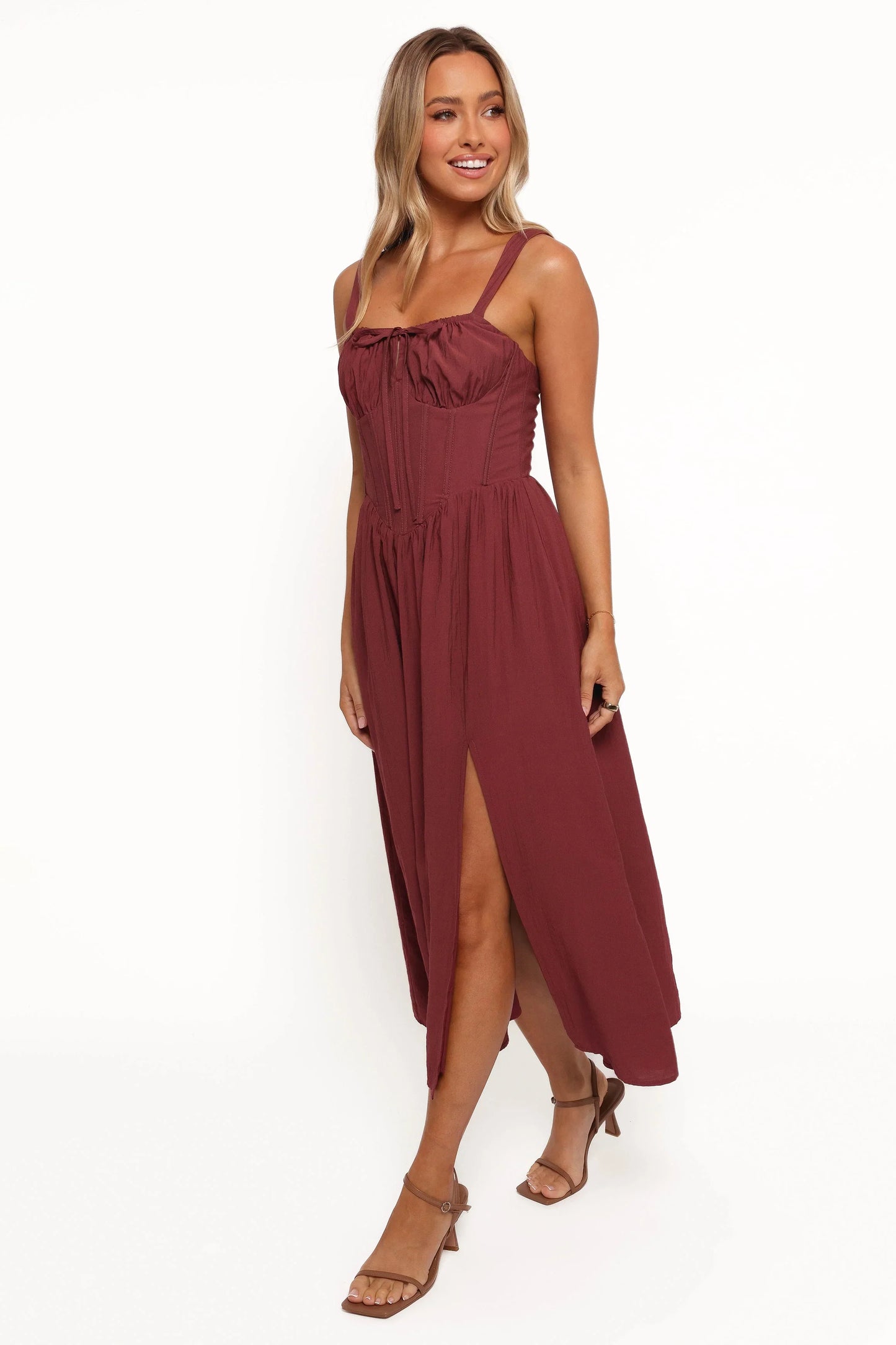 Sofie Midi Dress Brick