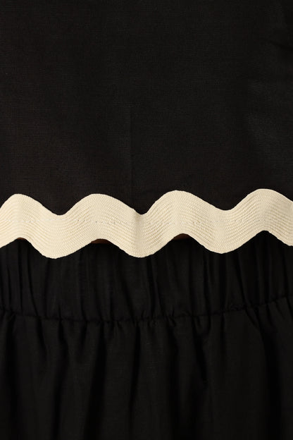 Chrissy Two Piece Set Black Cream