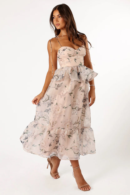 Kennie Midi Dress Pink Floral