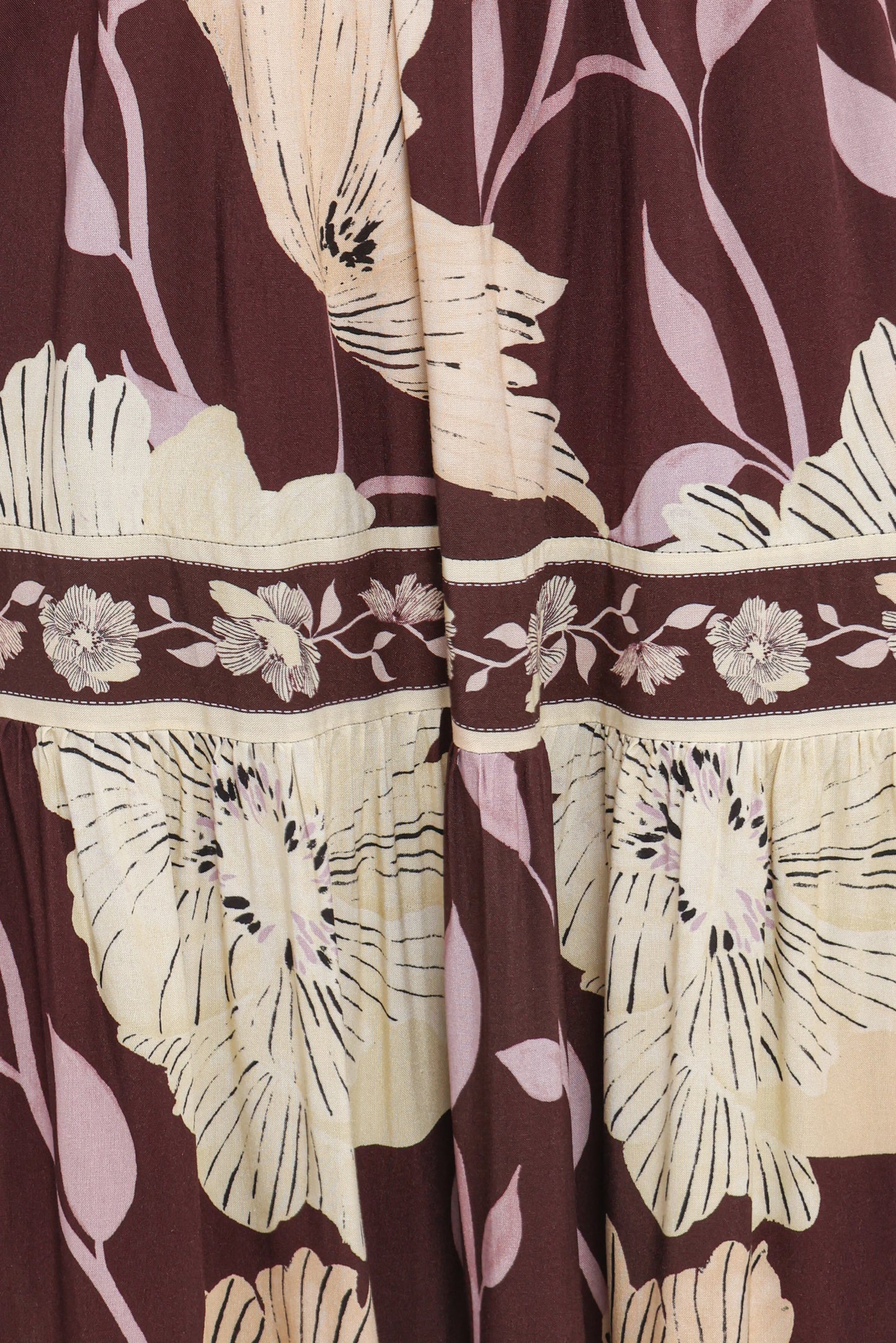 Leonor Maxi Dress Yellow Brown Floral