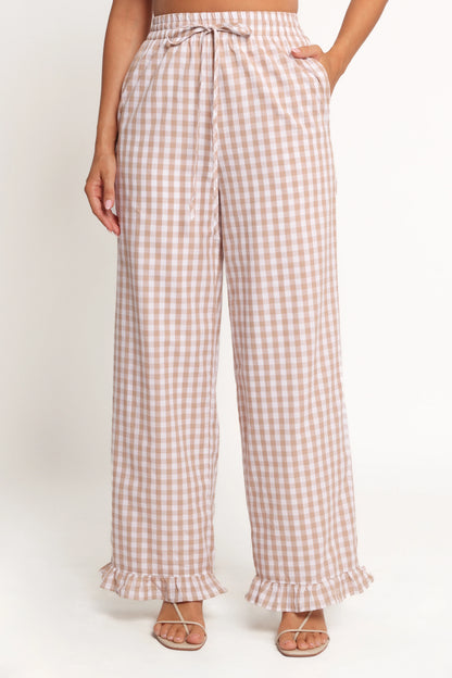 Marina Pant Beige Gingham