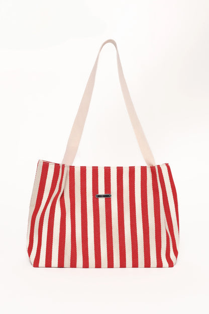 Ruby Beach Bag Red Stripe