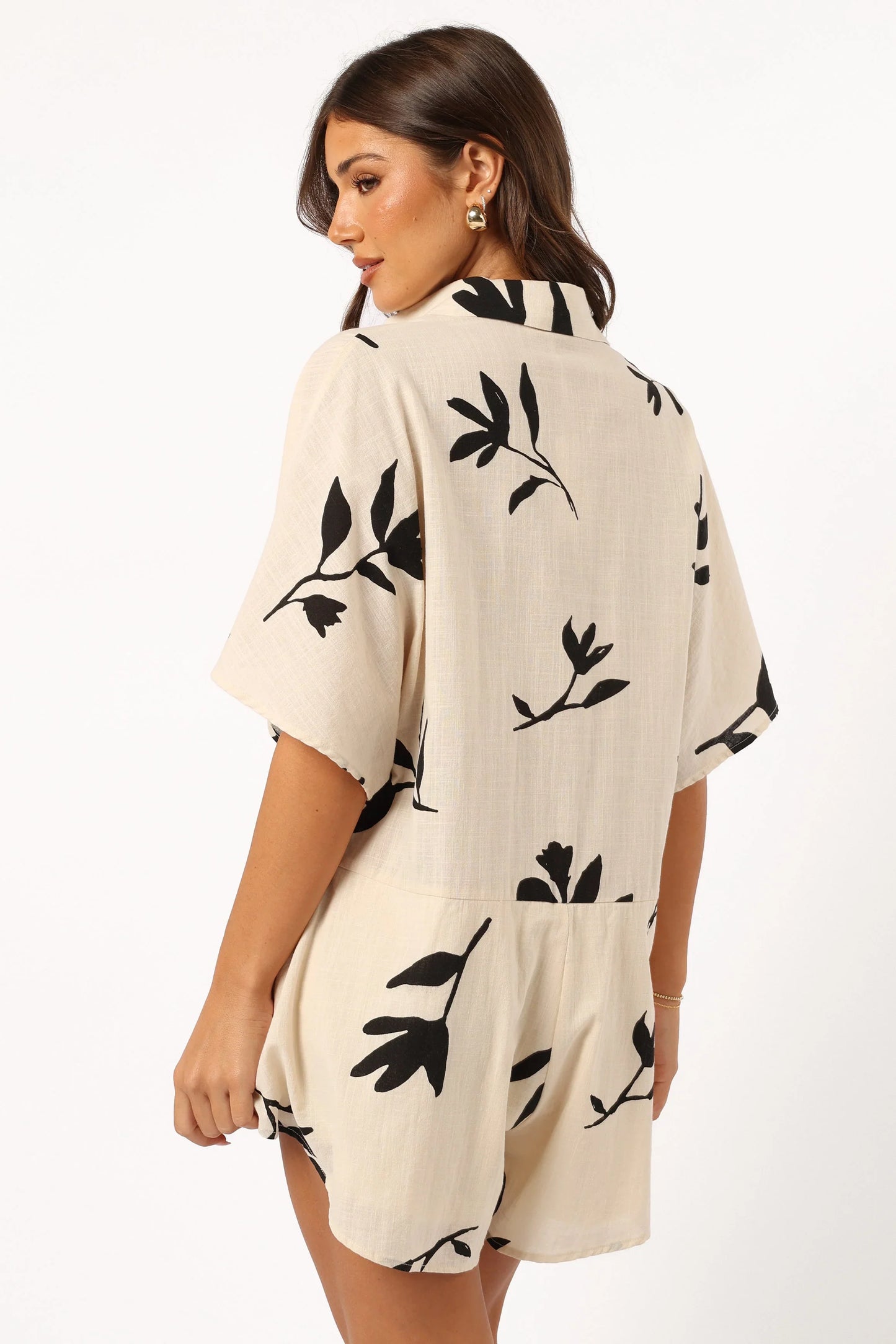 Sebastian Romper White Black Print
