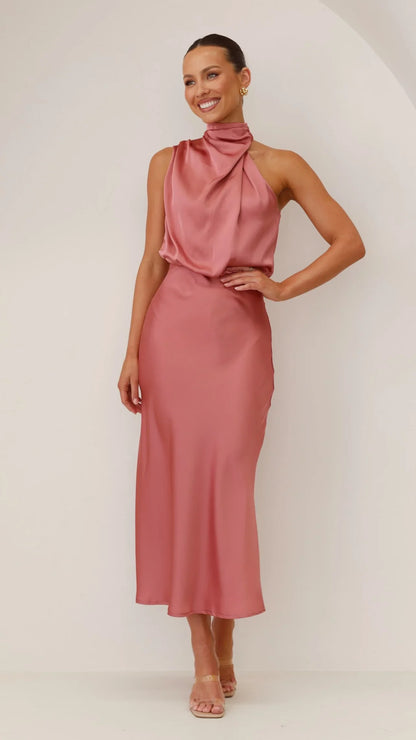 Esther Maxi Dress Baked Rose