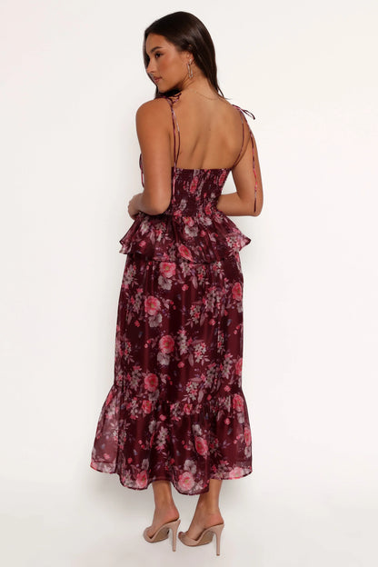 Mazy Midi Dress Purple Magenta