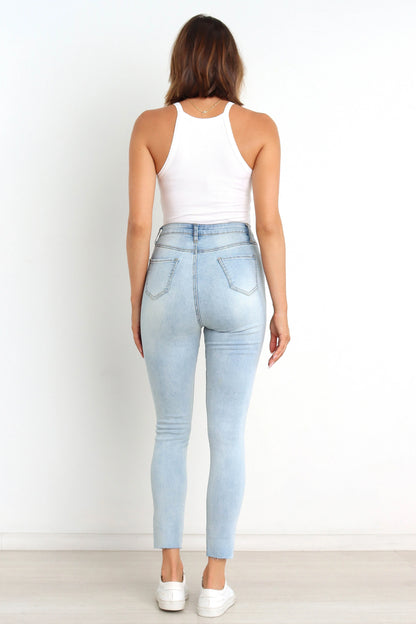 Hadie Jeans Light Blue Wash