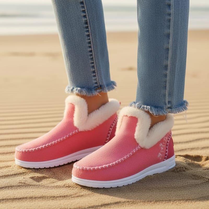 Winter Faux Fur Lined Casual Ankle Boots