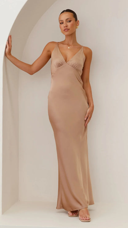 Ziah Maxi Dress Latte