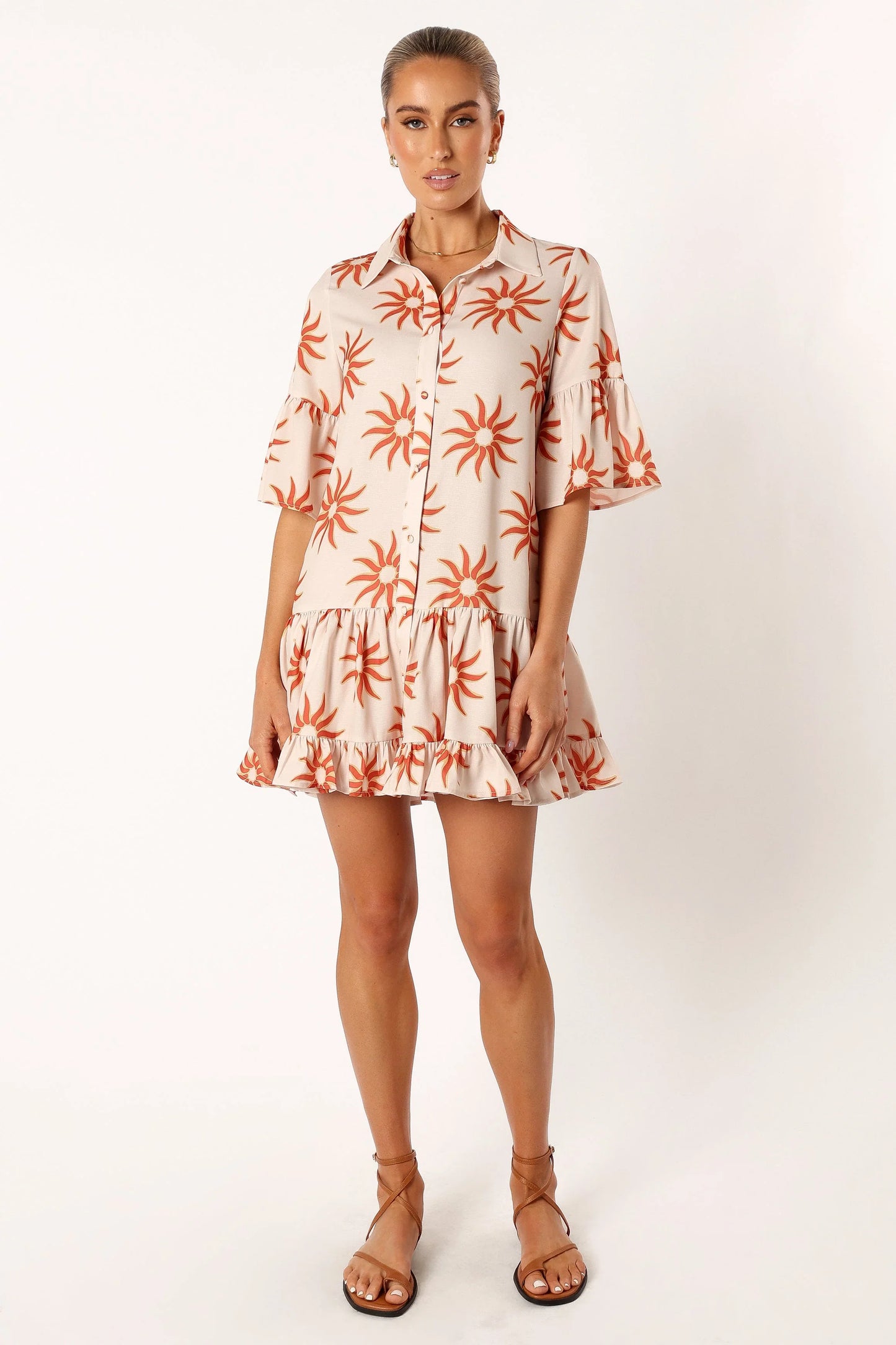 Ren Long Sleeve Mini Dress Soleil