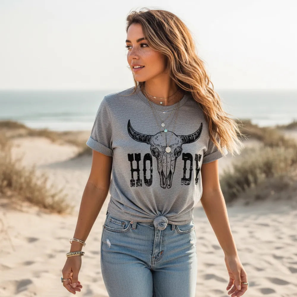 Boho Western Cowgirl Graphic Tee