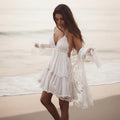 Boho Halter Backless Mini Dress