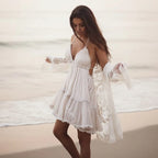 Boho Halter Backless Mini Dress