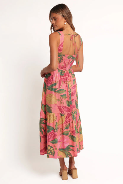 Oasis Midi Dress Pink Rio