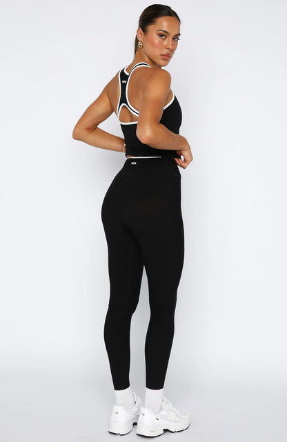 Form Leggings Black White