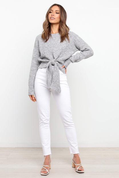 Captivate Knit Sweater Grey